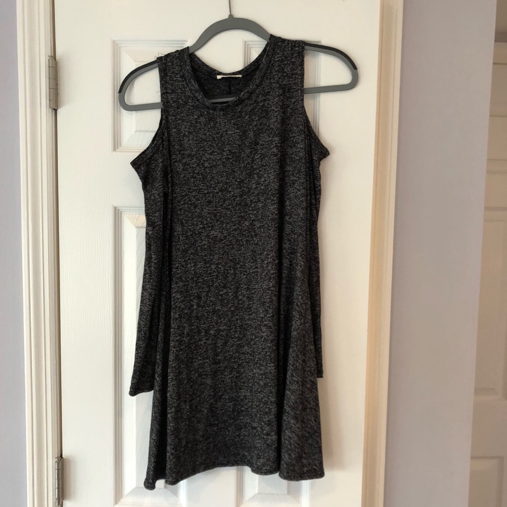Gray long sleeved dress